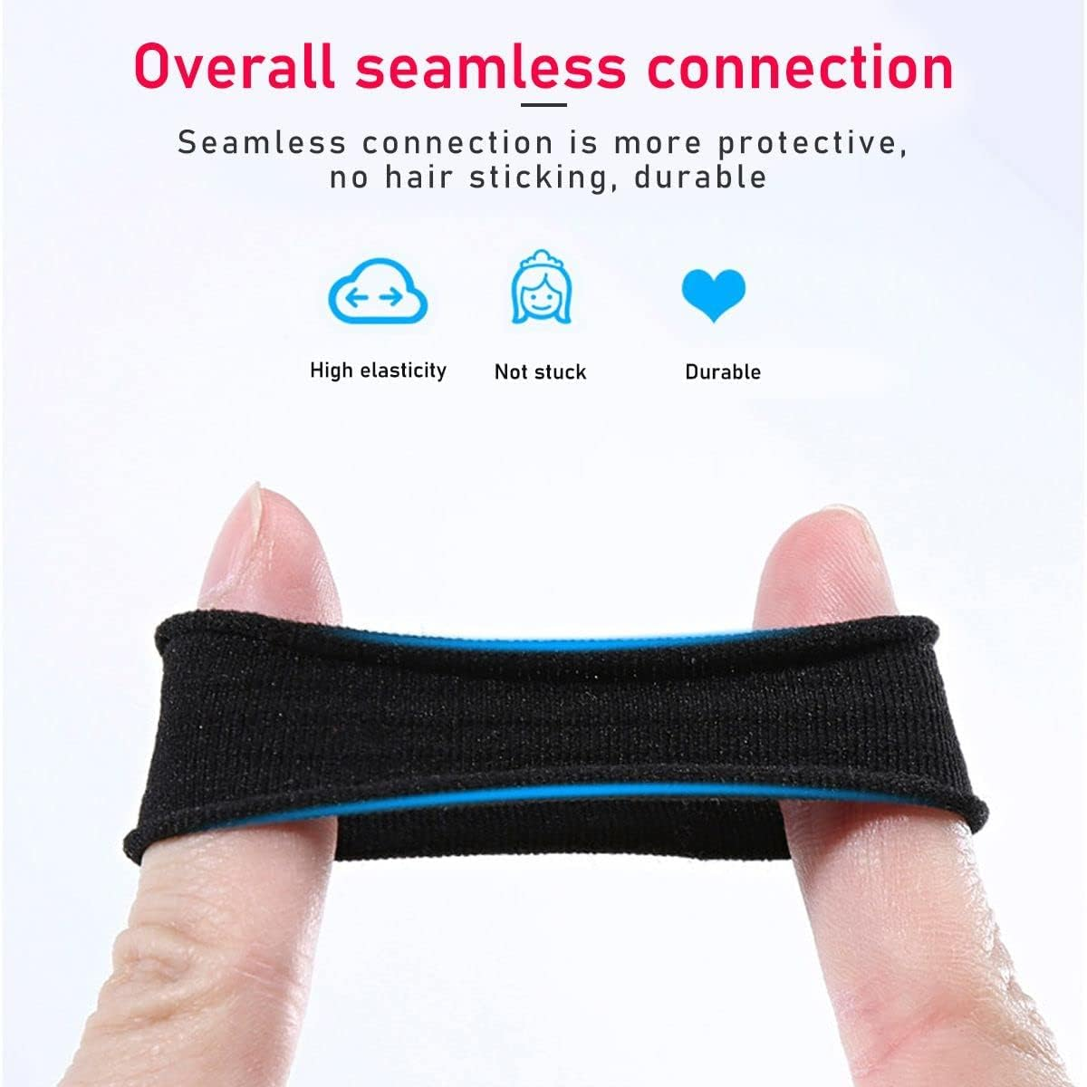 Pack of 50 Hair Bobbles Black Elastic Bands Hair Bands Hair Ties No Metal Elastic Hair Band Braid Elastic Hair Band Ponytail Elastic for Women and Girls Hair Accessories image number 2