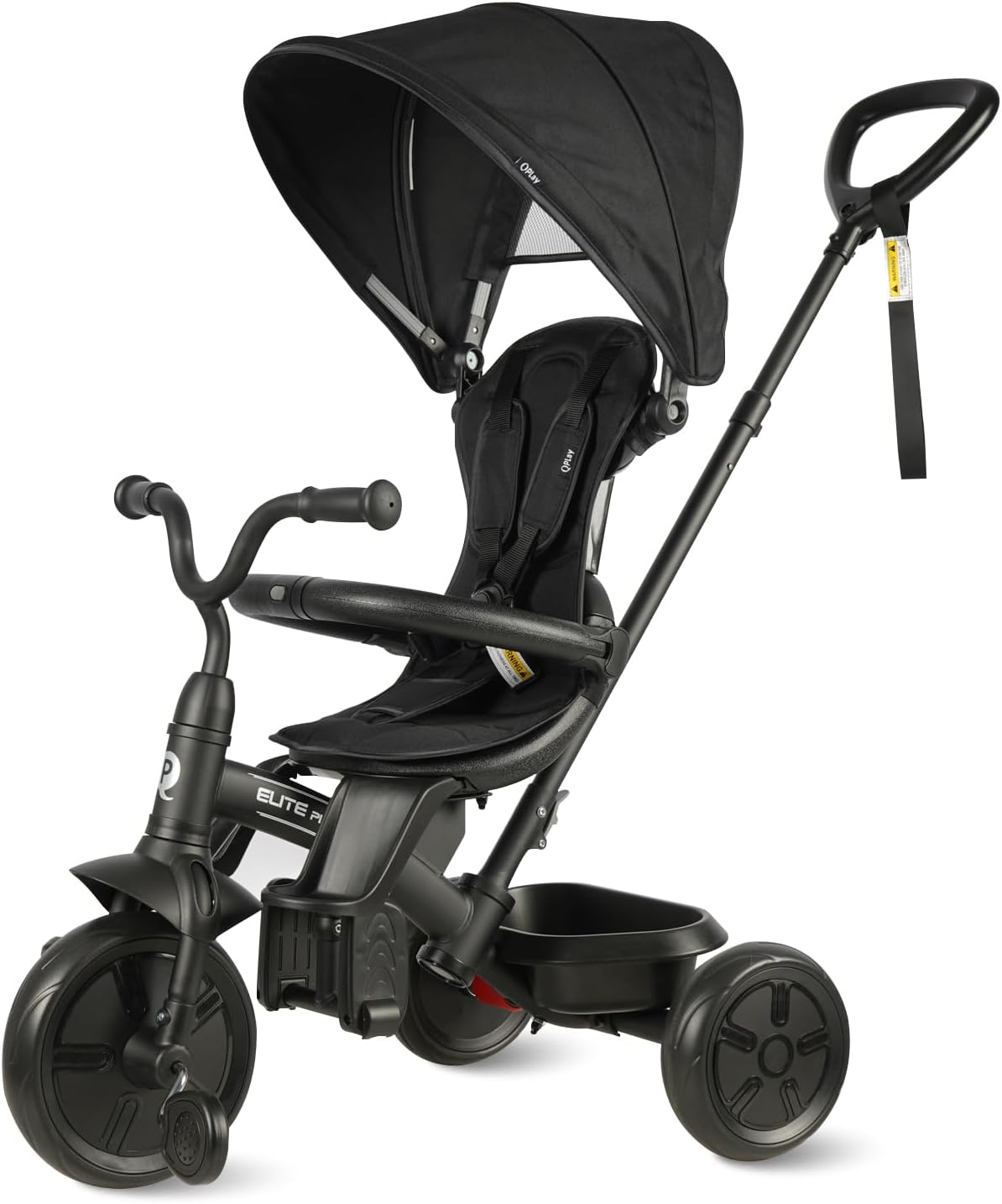 6 in 1 Baby Tricycle Ages 10 Months - 6 Years, Toddler Tricycle Stroller with Adjustable Parent Handle,Safety Harness & Wheel Brakes,Removable Canopy, Kids Trike Bike Gifts for Boys & Girls