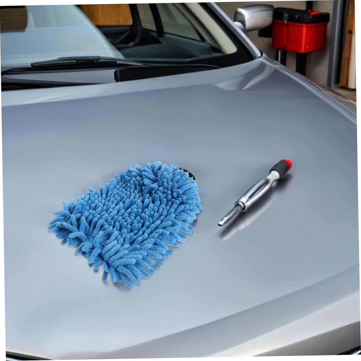 OSOLADY 4Pcs Car Wash Mitts Chenille Microfiber Gloves Absorbent Detailing Mitts for Cars Motorcycles Trucks Automotive Cleaning Tools Exterior Care Random Color image number 5