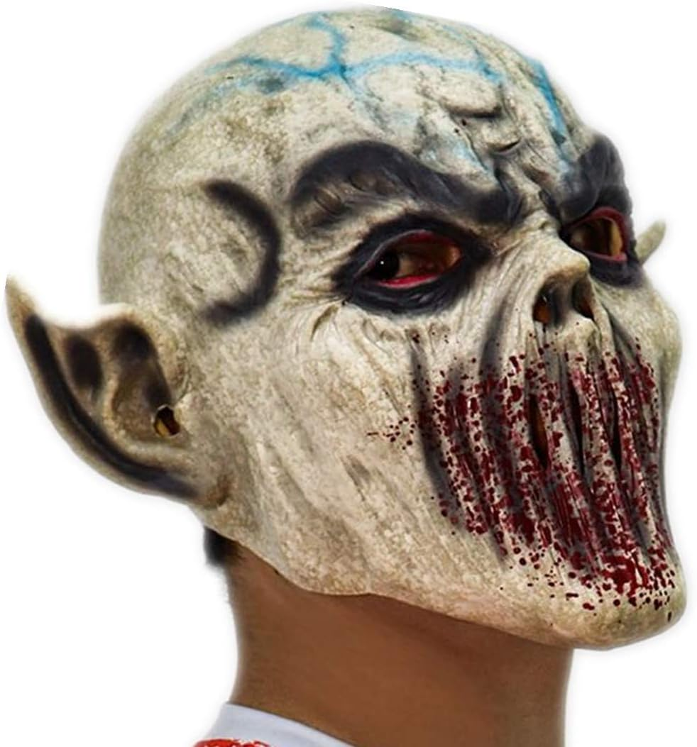 The Puppet Mask,Saw Cosplay Jigsaw Dress up Mask Costume,Halloween Latex Scary Mask with Hair image number 5