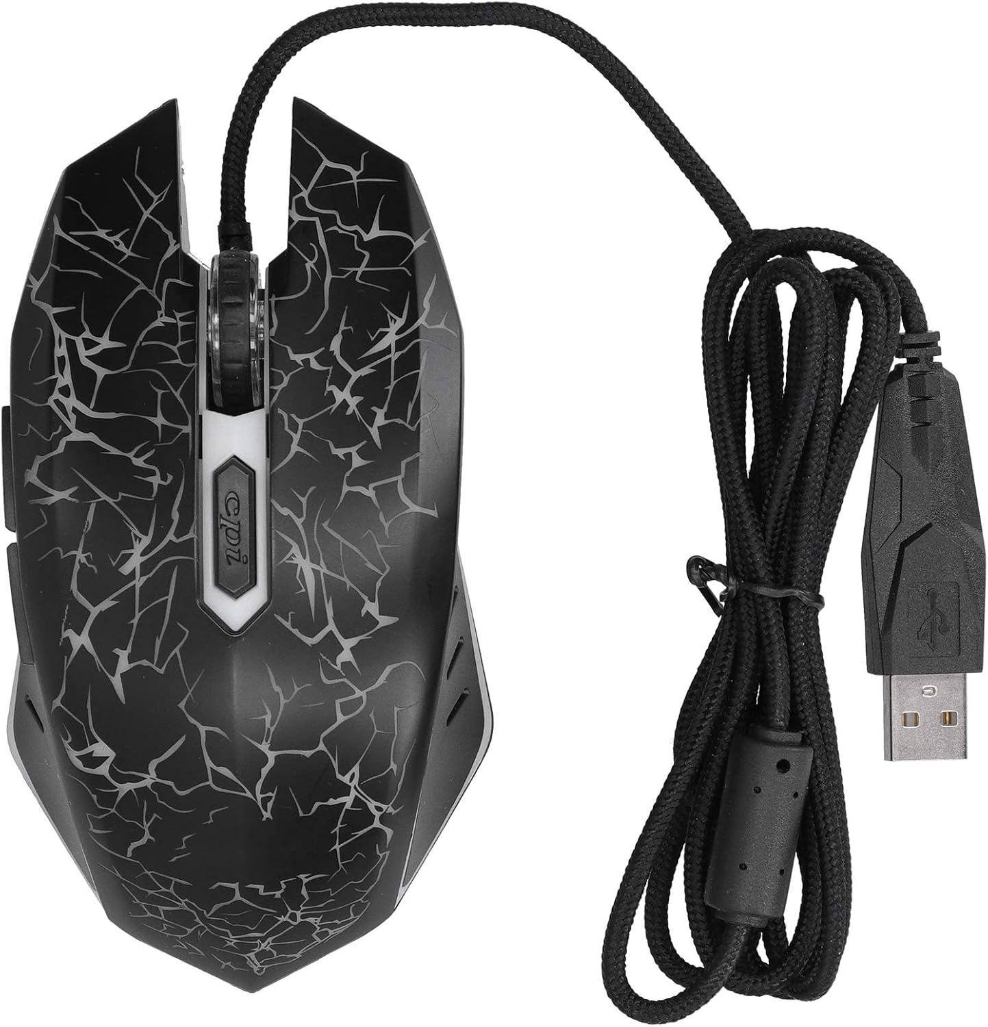 Gaming Mouse,Ergonomic Wired Gaming Mouse,4 Levels Adjustable DPI up to 4000Dpi,Wired Colorful Glowing Gaming Mice,Usb Ultra-Accuracy Computer Mouse,Plug and Play (Black) image number 2