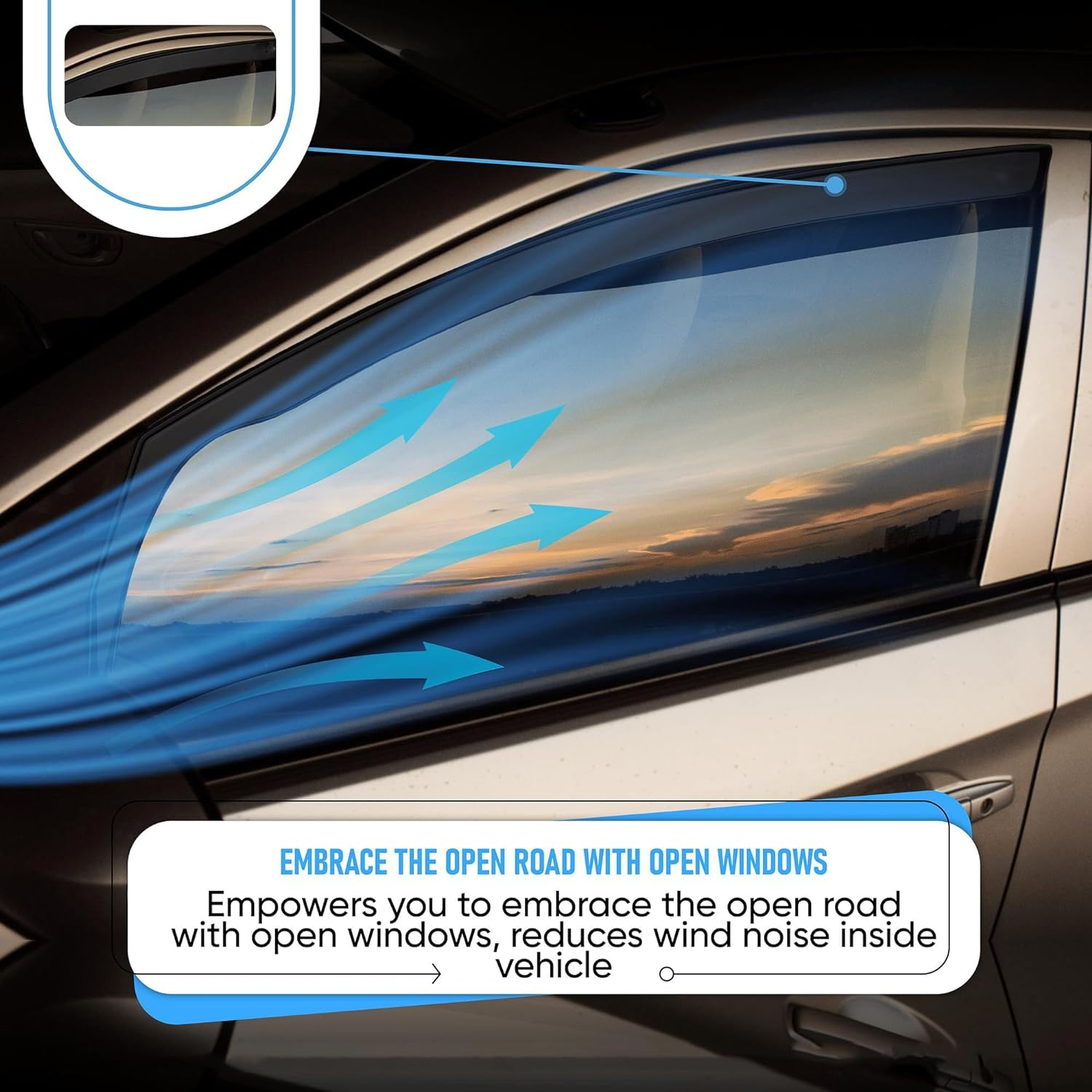 Vent Window Visors for Subaru for Outback 2021 2021 2023 2024 Deflectors Vent Rain Guards Side Window Wind Deflectors image number 5