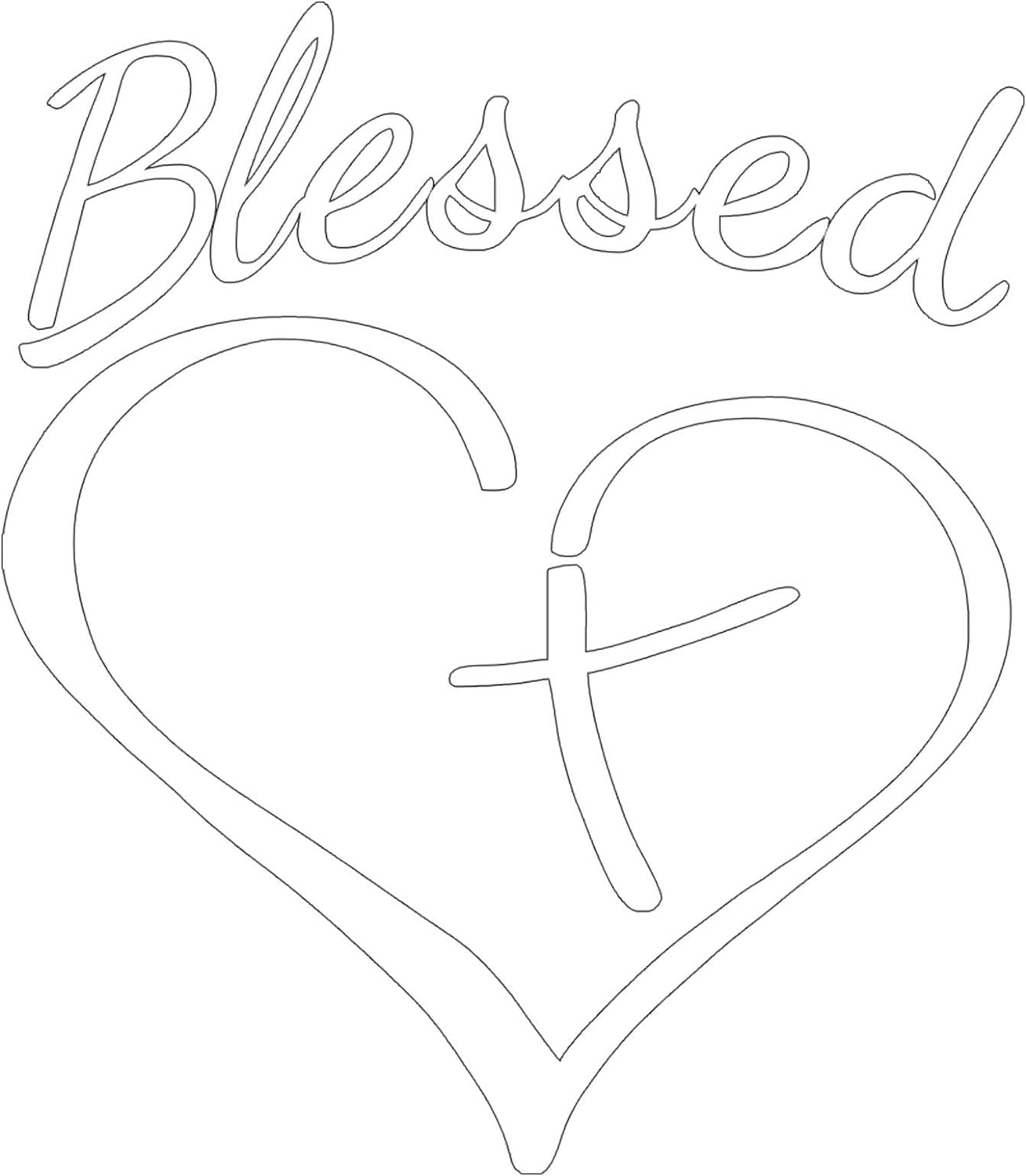 Jesus Cross Sticker for Car,Christian Decal Sticker Love Heart Car Decal Stickers | Love Heart Car Decal Sticker Easy to Apply for Beauty Your Car Astray image number 2