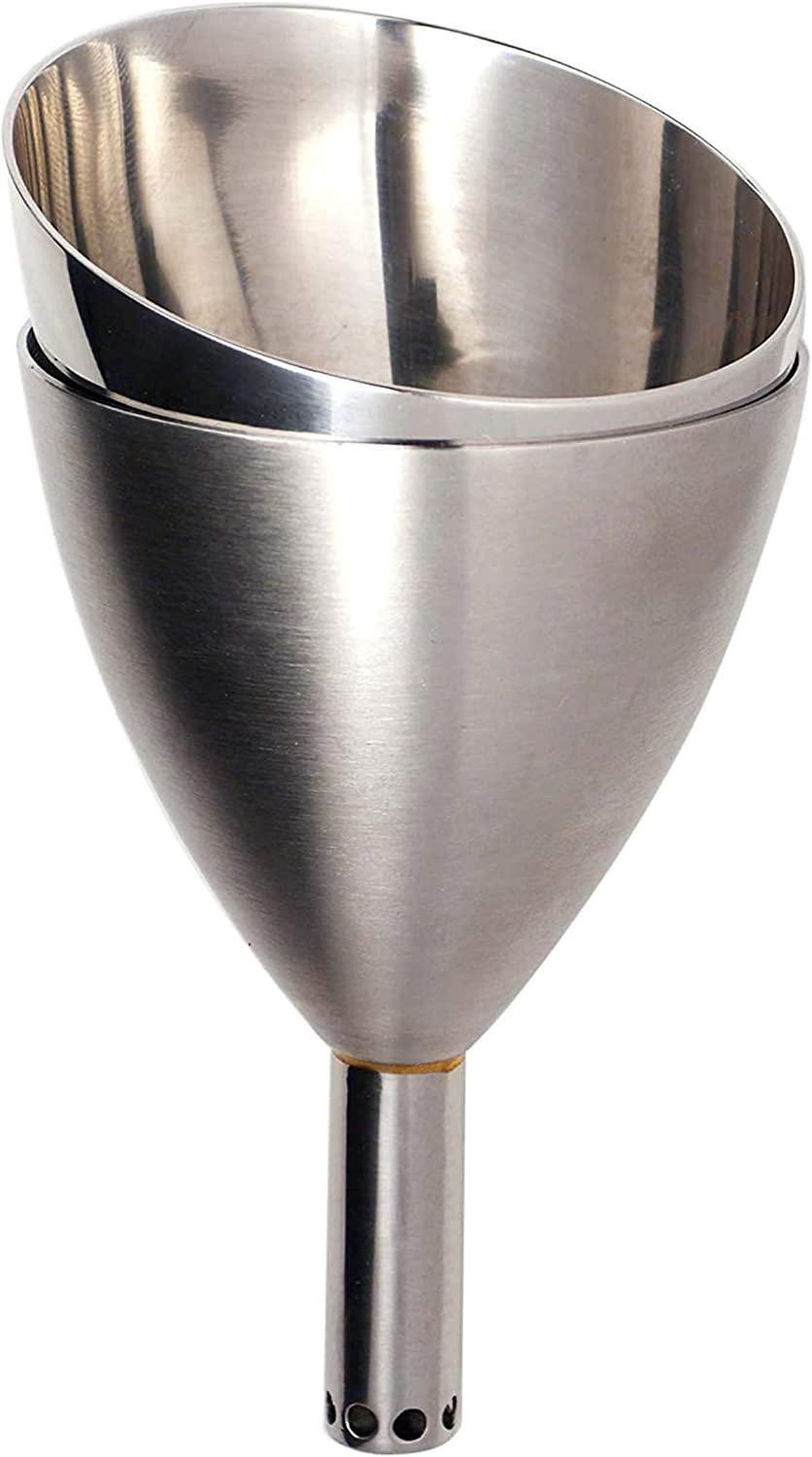 Rabbit W6118 Wine Aerator Shower Funnel with Sediment Strainer Silver