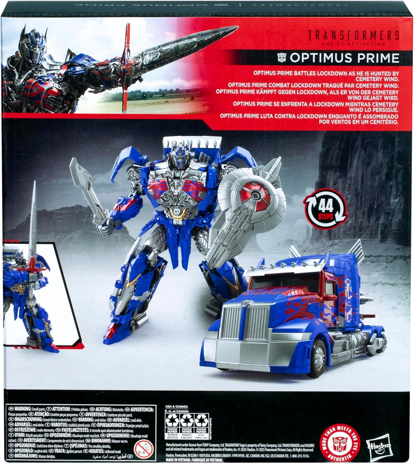 Transformers Toys Studio Series Leader Class Transformers: Age of Extinction Optimus Prime, 8.5-Inch Converting Action Figure, Ages 8+ image number 1