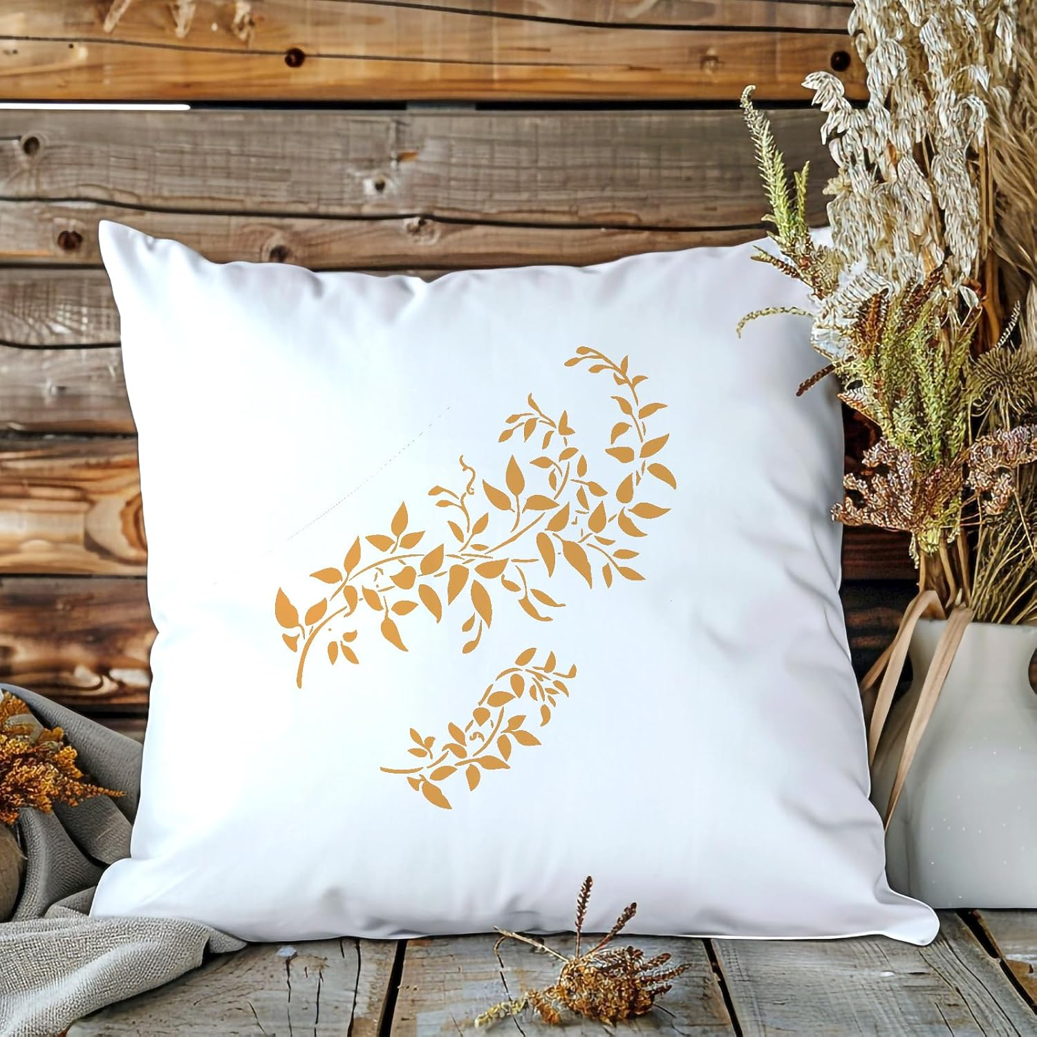 A4 Tree Vine Leaf Stencil for Painting, 8.3" &times; 11.6" Stencils for Leaf Crafts, Plant Painting Stencils for Burlap Art Painting on Wood Wall Door Canvas Home Decor Paint Scrapbook Coloring Decor