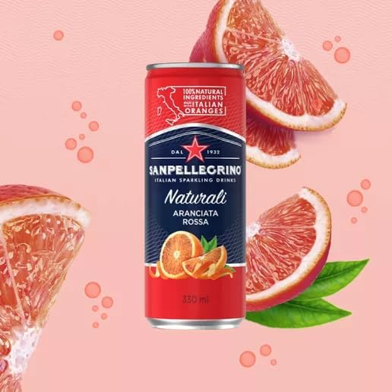San Pellegrino Aranciata Rossa Can, 24 X 330Ml (Slim Can)