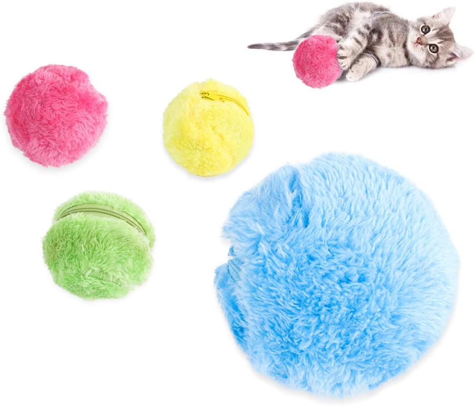 5Pcs Battery Powered Pet Electric Magic Roller Ball Automatic Dog Cat Funny Toys image number 4