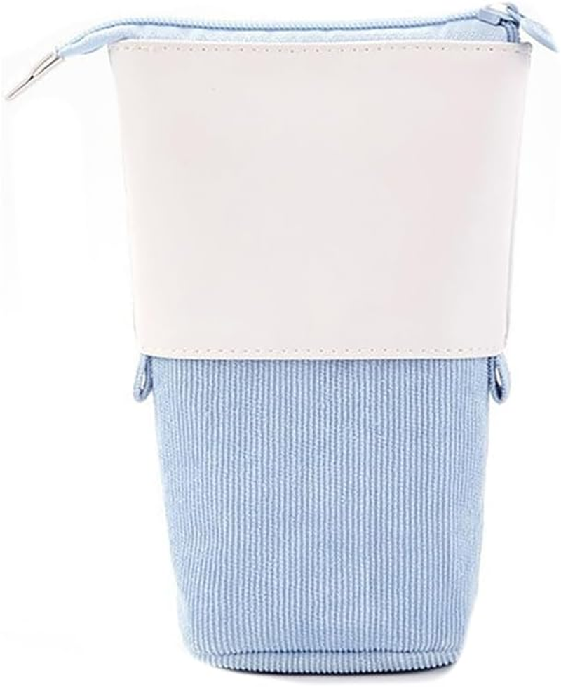 AIMALL South Korea Cute Simple Telescopic Pen Holder, Stretchable Canvas Pencil Bag, Pull-Down Design, Ideal for School and Office Supplies