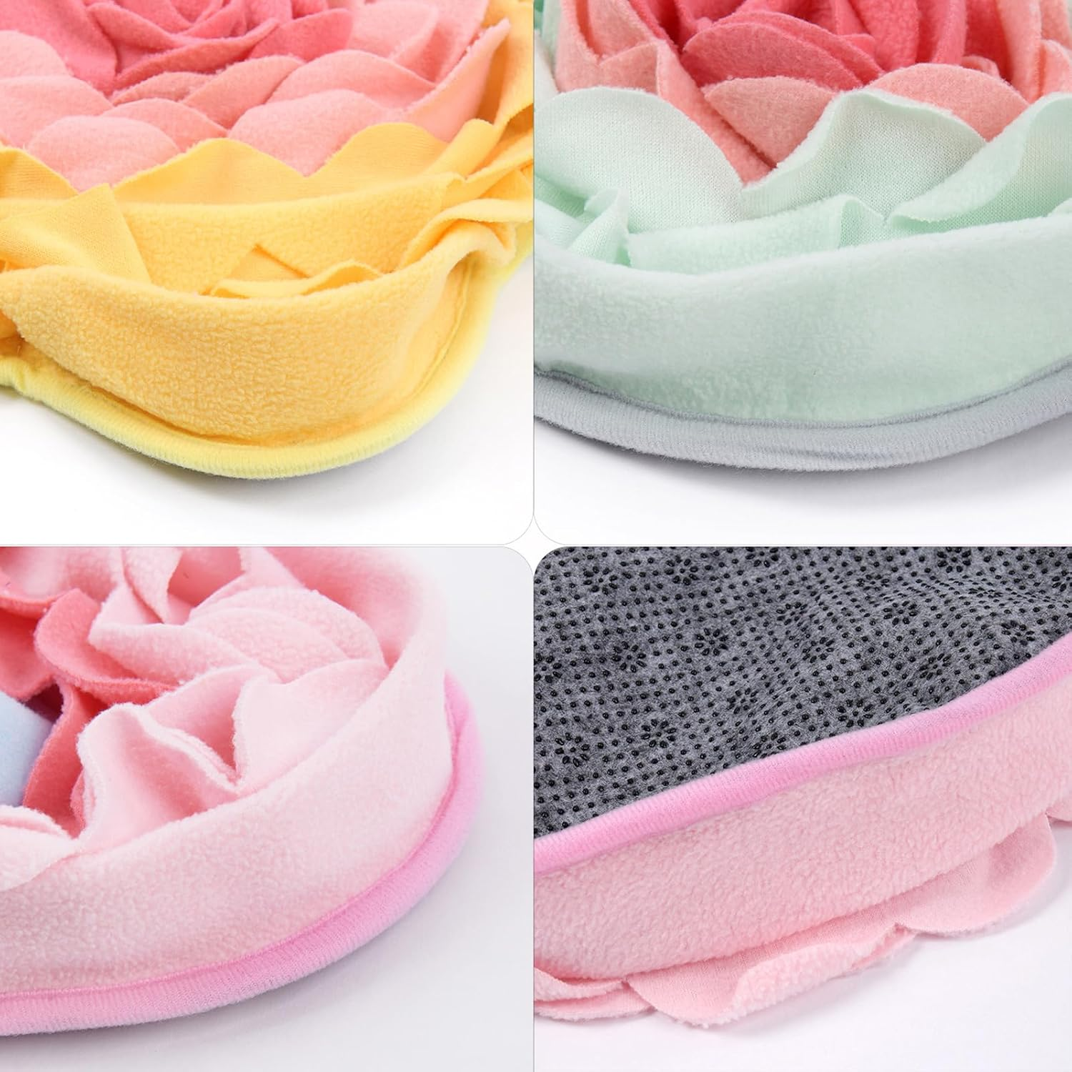 Snuffle Mat for Dogs, Interactive Enrichment Toy for Puppies & Small Dogs, Slow Feeding Mat for Mental Stimulation & Natural Foraging Skills, Dog Puzzle Feeder & Boredom Buster(Pink Heart, 30*28CM) image number 5