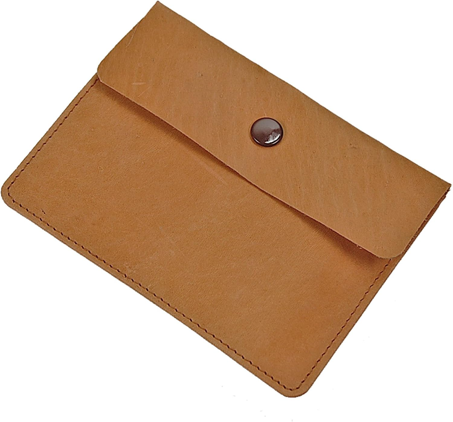 BOCCX Small Simple Neck Pouch Leather Chest Pocket Security Wallet Gobago, Natural, S, Neck Pouch image number 2