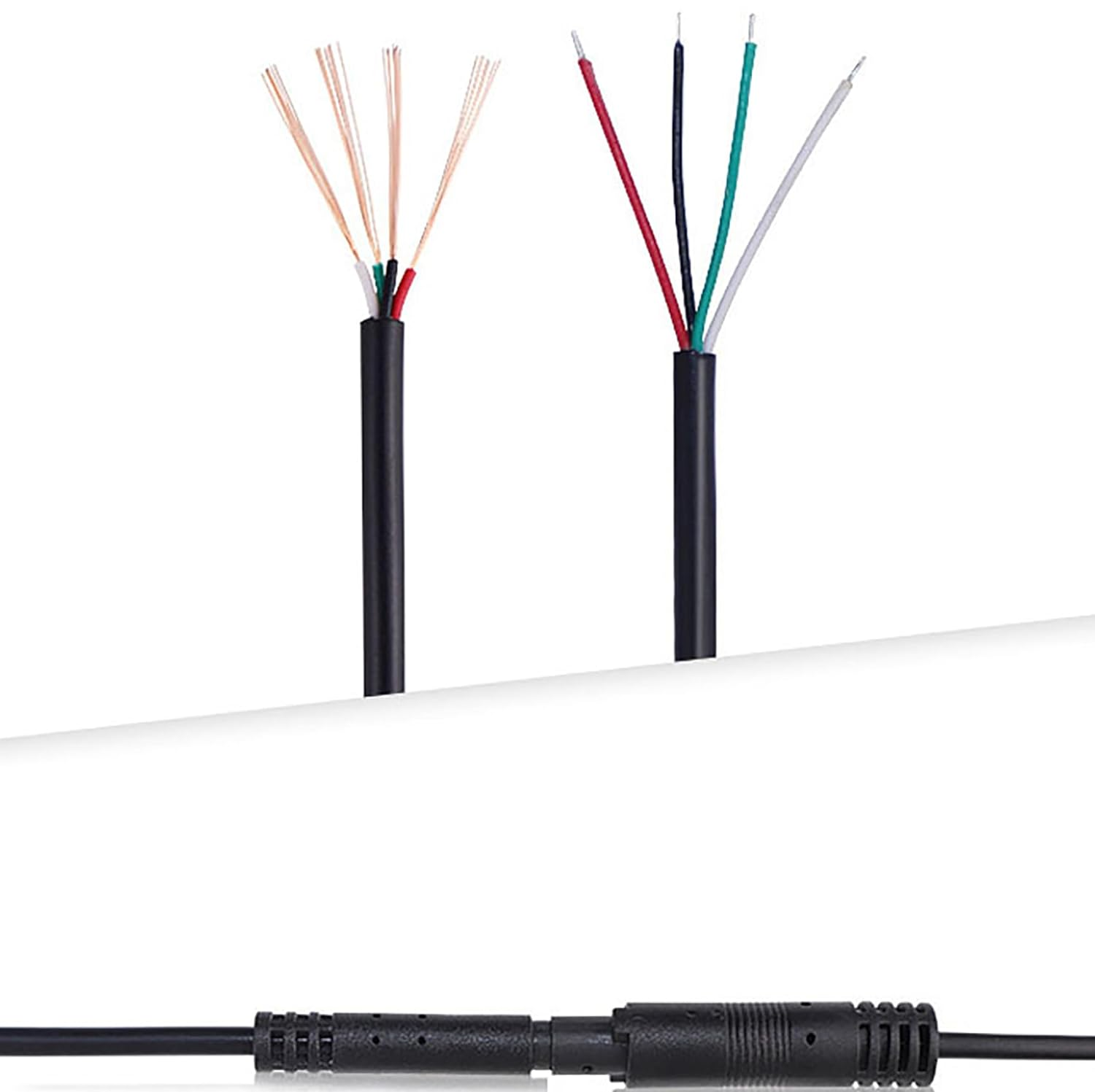 Tunghey 4Pin Camera Extension Cable, Dash Cam Rear View Backup Camera Reverse Car Recorder Cable Extension Cord (1M) - 1M image number 3