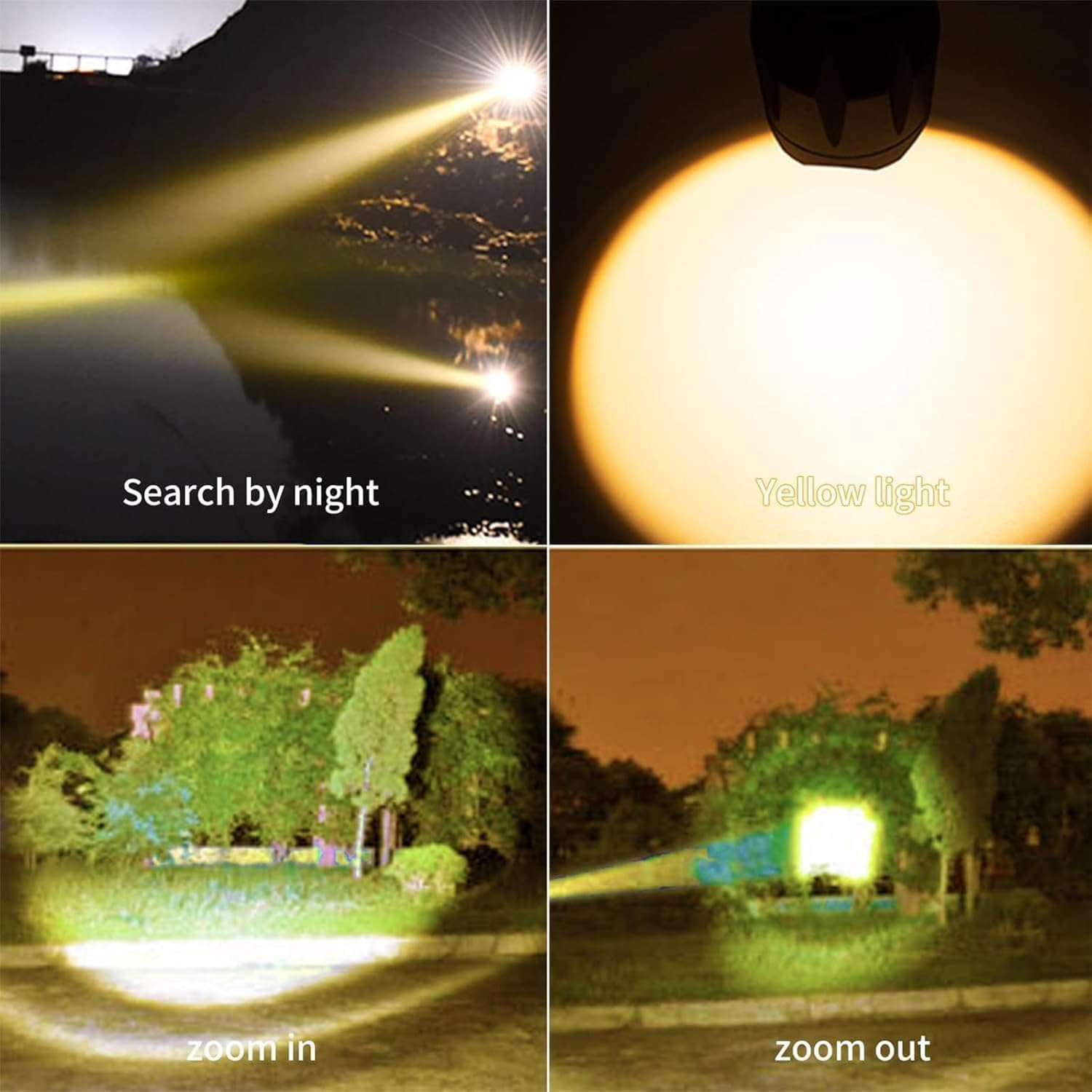 HYVCZP LED Amber Flashlight, 3 Modes Yellow Flashlight 3500K Warm Light, Blue Light Blocking for Daily Use, Camping, Aviation, Eye Care, Sleep Aid, Photography (2)