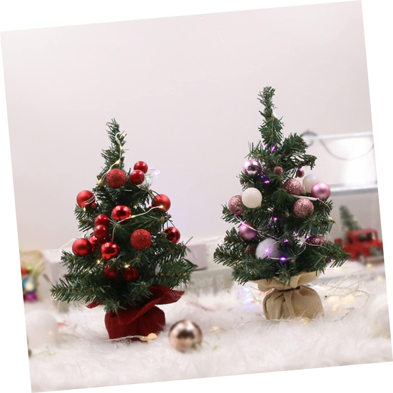 Mini Christmas Tree Christmas Tree Simulation for Tabletop Decor Slim for Home Office Hotel Window Display