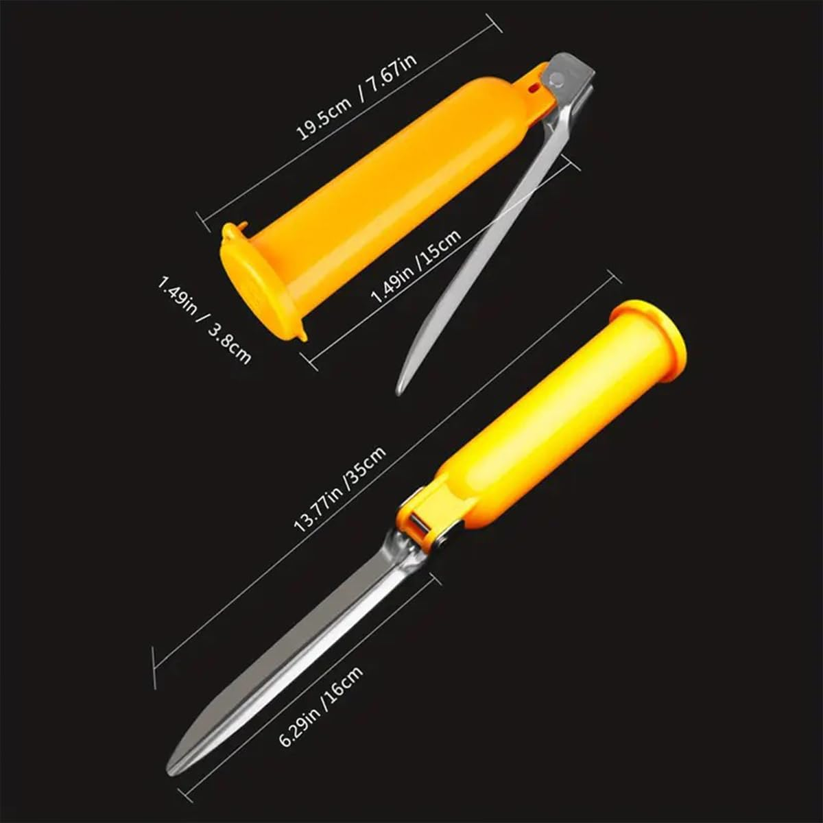 AIMALL Adjustable Fishing Rod Holder Stand &ndash; Sturdy Stainless Steel Ground Spike Rack, Foldable Bank Stick Support for Riverbank, Lakeside & Beach, 13.77In Length image number 2