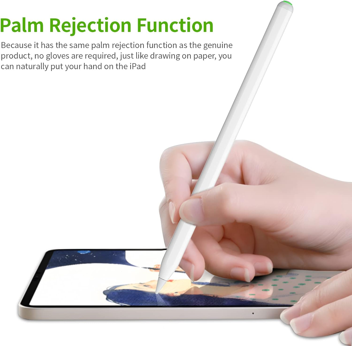 KINGONE Wireless Charging Pencil (2Nd Generation) for Ipad with Magnetic and Tilt Sensitive, Palm Rejection, Compatible with Ipad Pro 11&rdquo; 1/2/3/4, Ipad Pro 12.9&rdquo; 3/4/5/6, Ipad Air 4/5, Mini5/6 image number 3