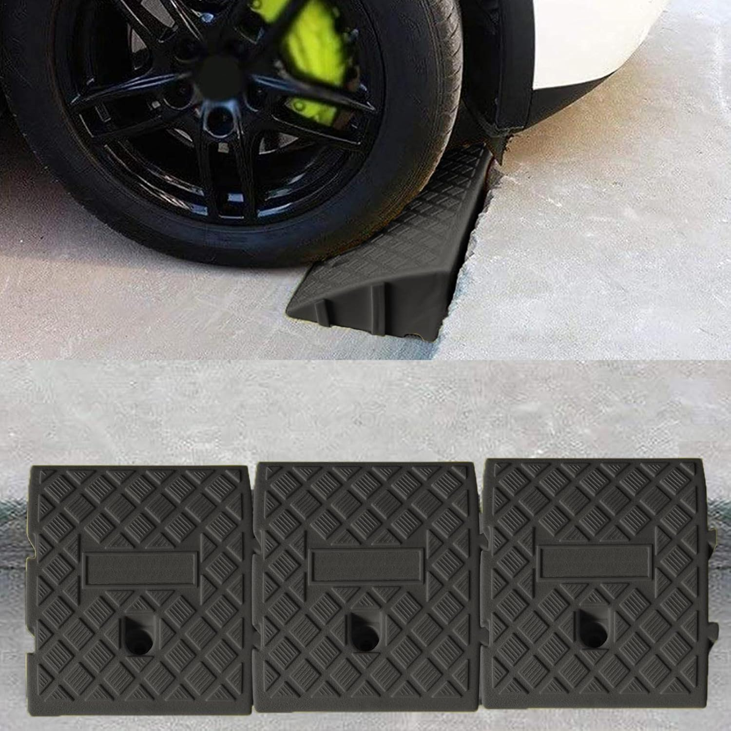 Curb Ramps for Sidewalks | Heavy Duty PVC Ramps for Driveway - Curb Ramps for Motorhome, Truck, Shed Ramps, Pets, Wheelchair Threshold image number 1