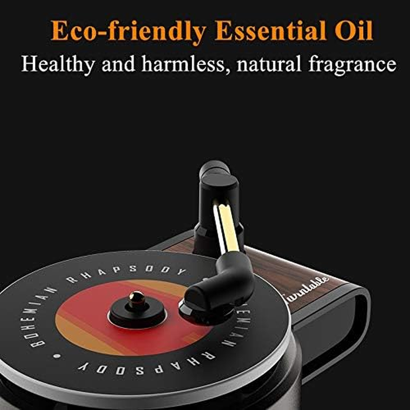 Car Air Freshener, Nataliey Record Player Design Car Perfume Car Retro Record Player Air Fresh Clip Perfume Auto Air Vent Outlet Diffuser Decor Smell Diffuser image number 5