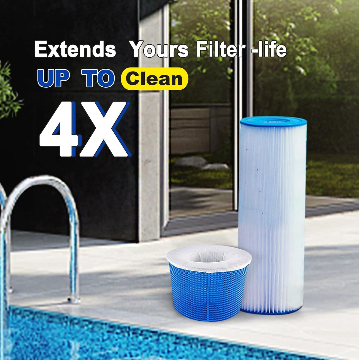 40 Pack Pool Skimmer Socks for Filters Baskets/Hot Tub Filter, Works Perfect with the Surface Skimmer for Inground and above Ground Pool, Swimming Pool Accessories for Adults Kids image number 1