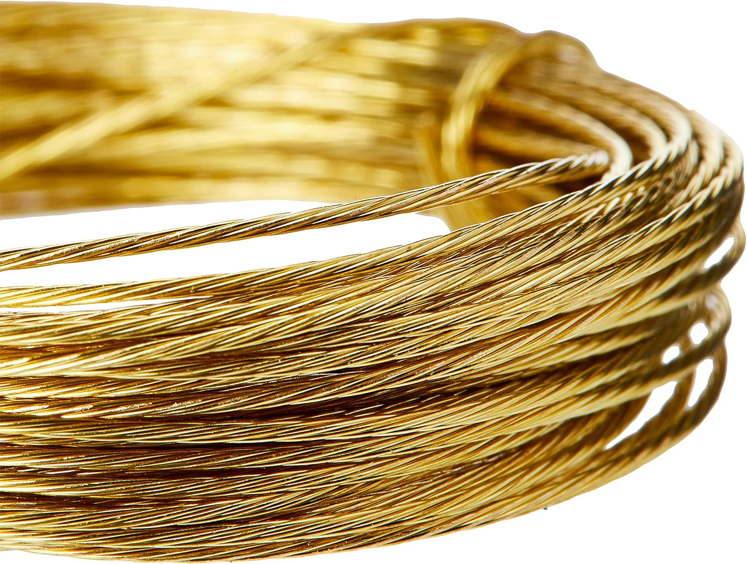 Merriway BH02242 Brass Number 1 Picture Wire, 6 Metres (19.5 Feet), 6 Kg (13 Lb) Breakweight image number 1