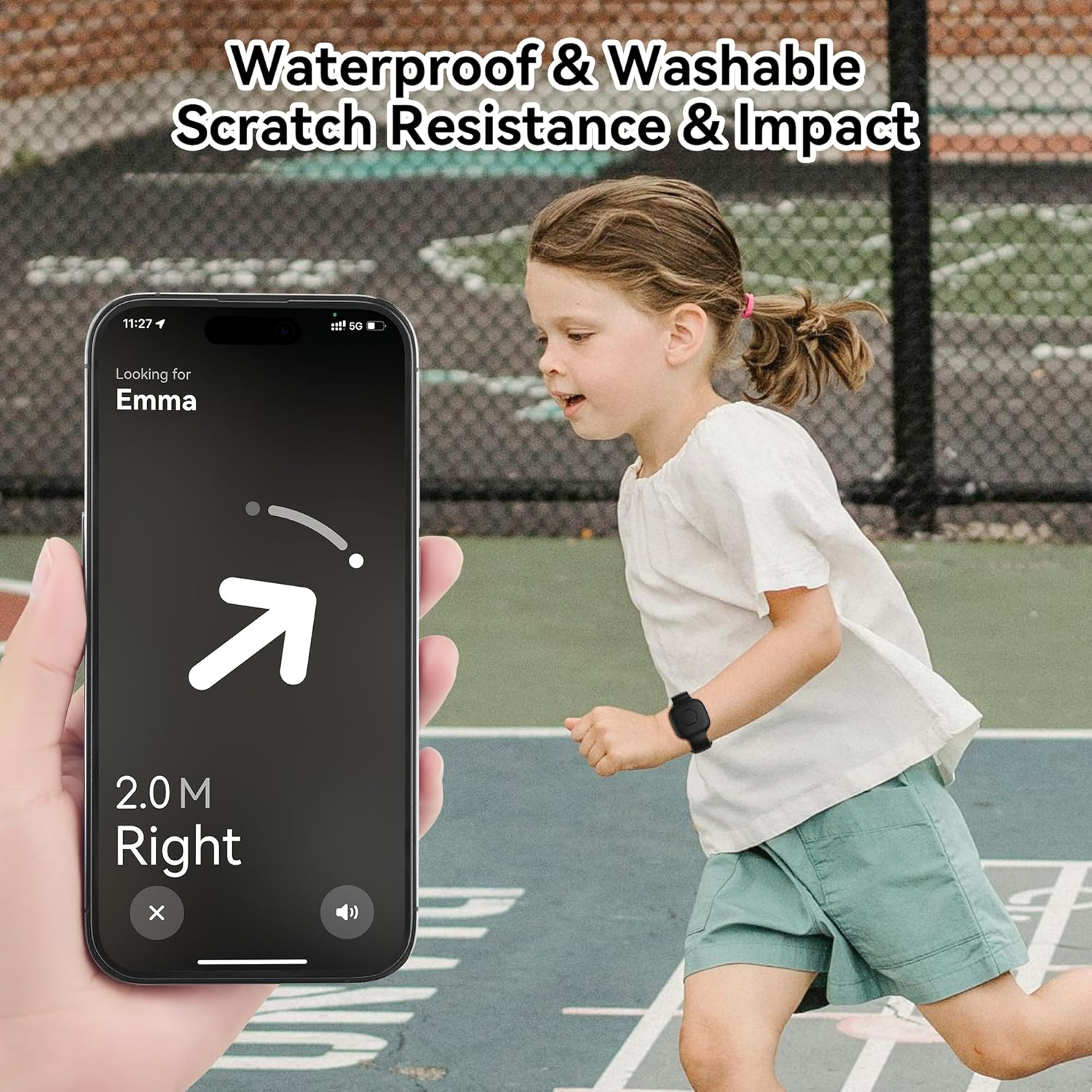 Skyarmor Waterproof Silicone Bracelet for Tile Mate 2024/2022, Hidden GPS Tracker Holder for Kids, Teens & Elderly, Adjustable Anti-Lost Wristband, Durable, Lightweight, Comfortable Fit &ndash; Black/Blue image number 2