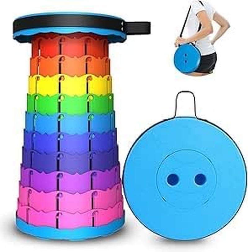 Upgraded Portable Collapsible Retractable Folding Stool, Lightweight Telescoping Foldable Camping Stool for Adults for Outdoor Fishing Hiking Gardening Travel BBQ, Hunting, Indoor Activities image number 5