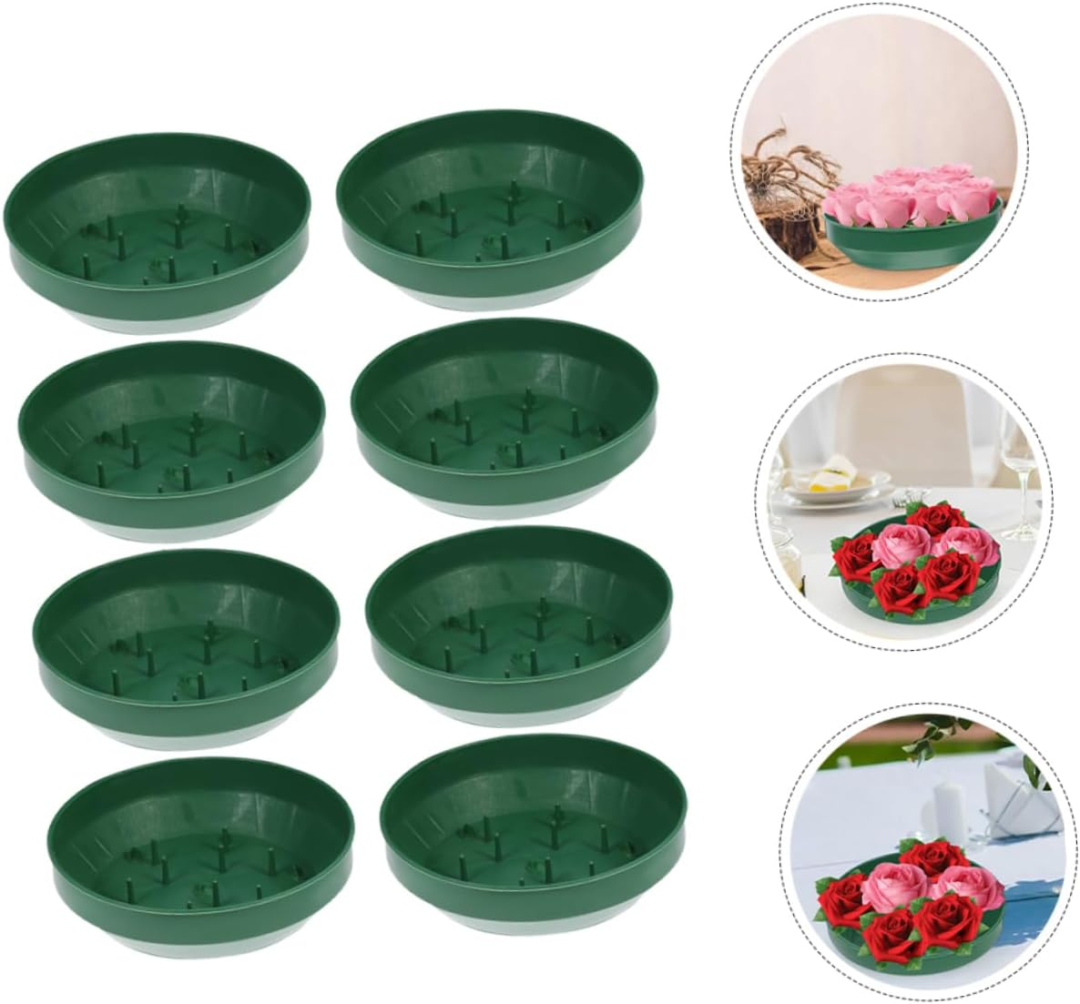 BESPORTBLE 16Pcs Foam Trays for Flower Arrangement Supplies Plastic Flower Mud Fixing Plate for Floral Arrangements in Home Garden image number 5
