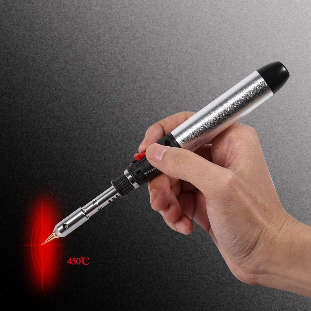 Pen Type Gas Soldering Iron, 4 in 1 Cordless Butane Gas Soldering Iron Kit Temperature Adjustable Welding Torches Tool, Soldering Tools image number 5