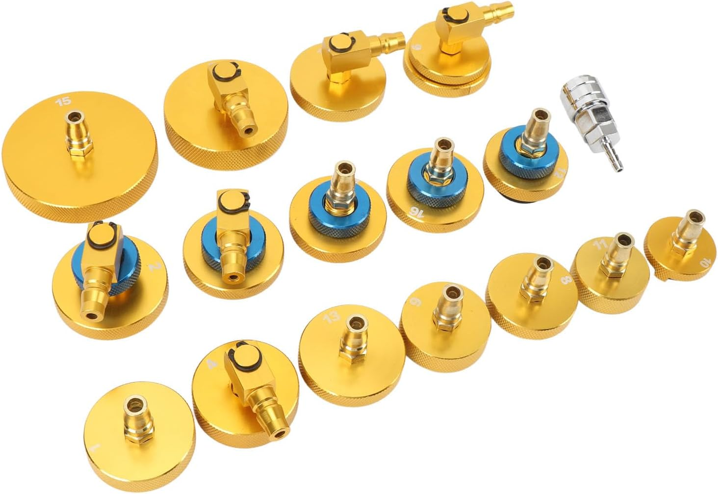 Master Cylinder Bleeder Tool Kit, Aluminum Rubber Ring Brake Fluid Bleeder Adapter Kit for Vehicles Brake Fluid Bleeding or Refilling image number 6