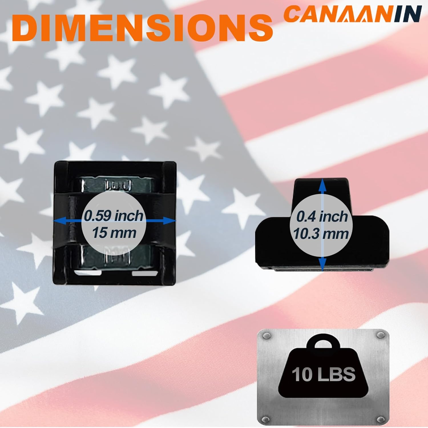 CANAANIN Magnet Zip Tie Mount Magnetic Zip Ties Mount Holder Strong 1-Second Magnetic Snap Installation Heavy-Duty Cable Tie Mounts for Car Boat Workshop Industrial Black 10Lbs (36 Piece) image number 6