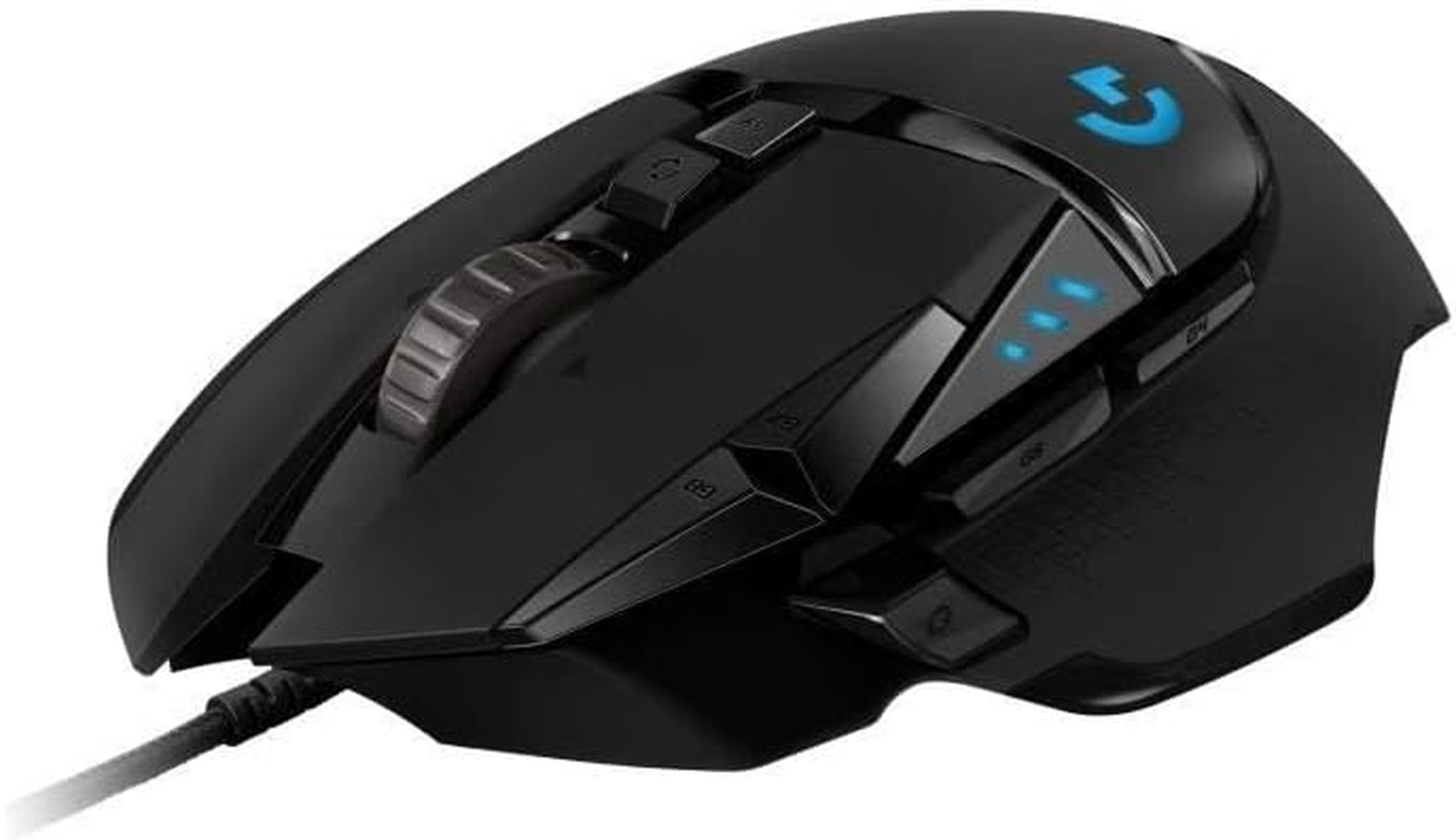 Logitech G502 Hero High Performance Wired Gaming Mouse, Hero 16K Sensor, 16,000 DPI, RGB, Adjustable Weights, 11 Programmable Buttons, On-Board Memory, Pc/Mac - Black image number 2