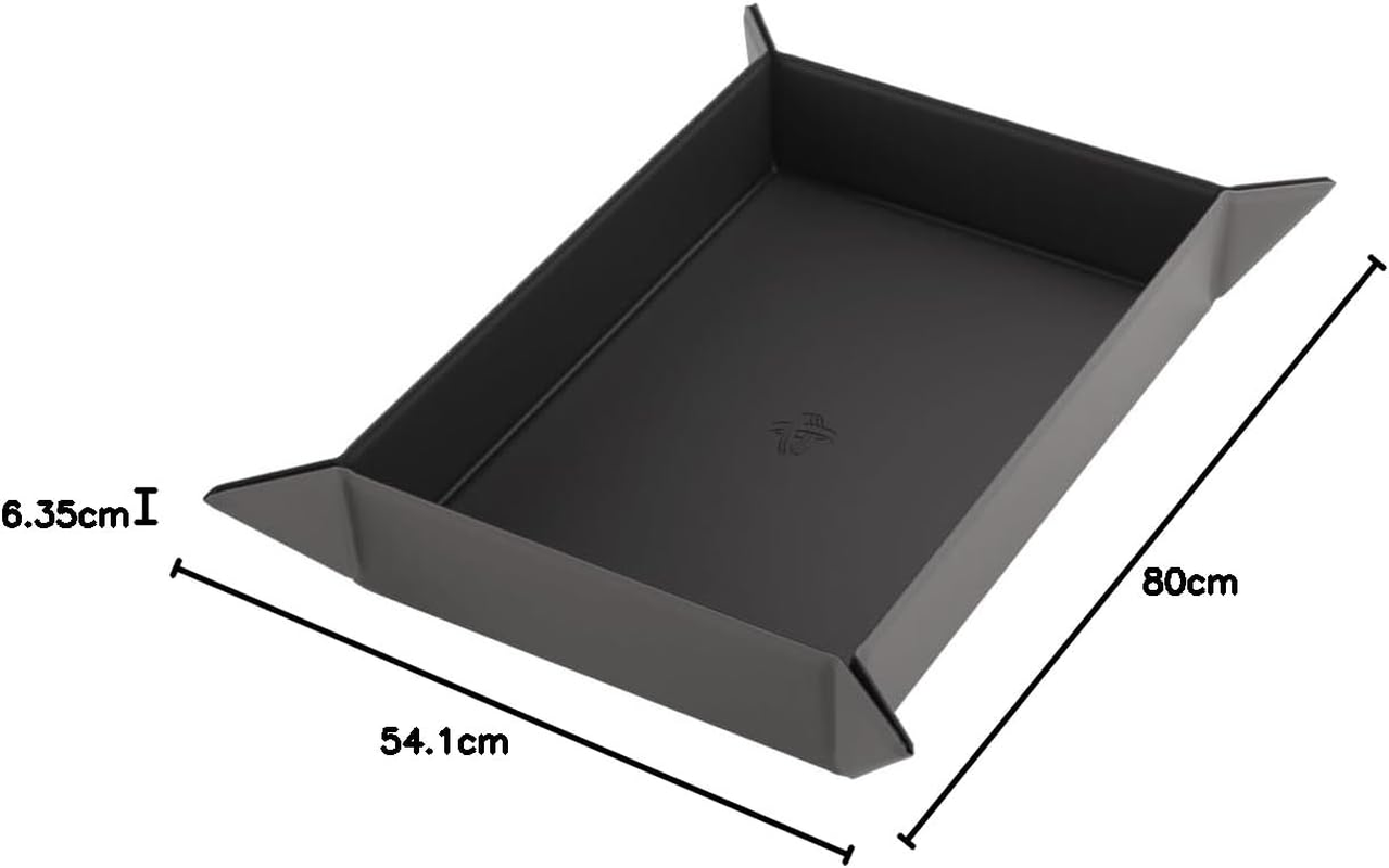 Gamegenic | Rectangular Shape Black/Gray Color Magnetic Dice Tray - Take Control of Your Roll! Compact and Versatile Dice Tray for Tabletop Games and Board Games image number 1