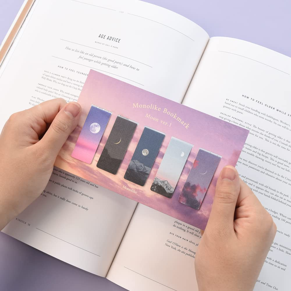Monolike Magnetic Bookmarks Moon Ver.1, Set of 5 - Moon Ver.1 image number 4