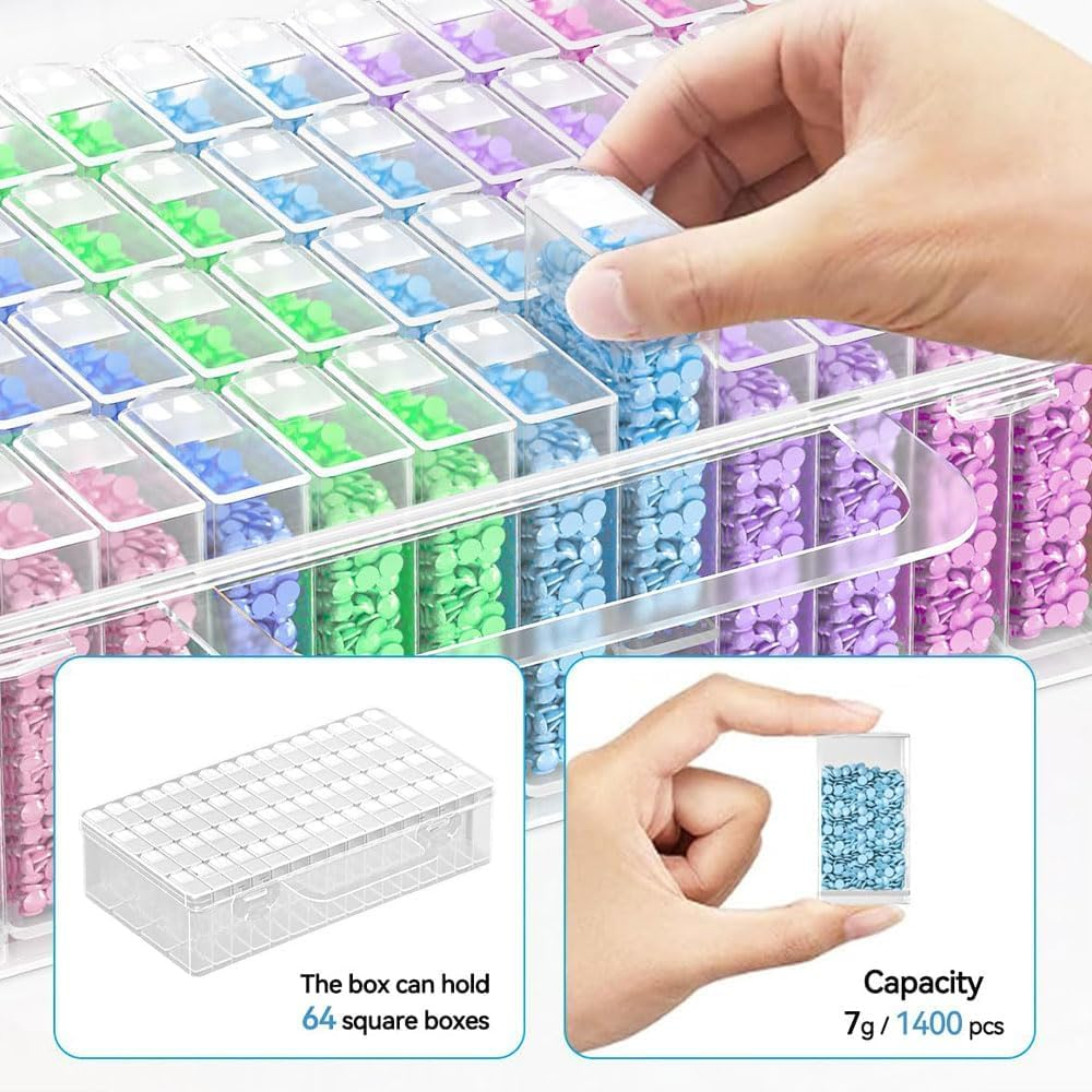 Diamond Painting Storage Containers Kits,Craft Storage,For Beads Rhinestones Jewelry Nail Art Sequins Diamonds Painting Accessorie image number 4