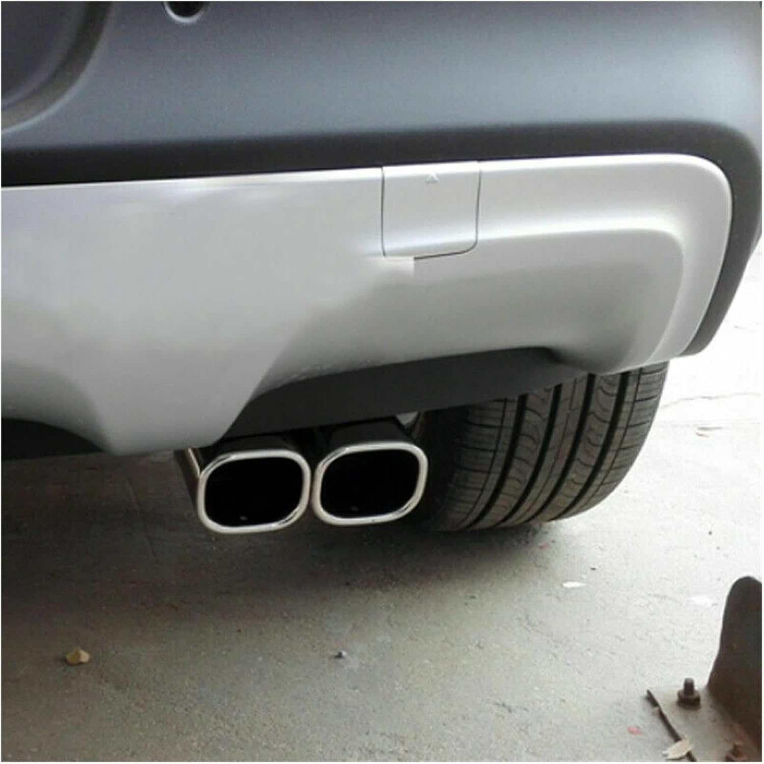 Muffler 1PC 63Mm Universal Car Exhaust Systems Nozzle Muffler Tip Pipe Tailpipe Stainless Steel Auto Accessories Gloss Black Bend image number 5
