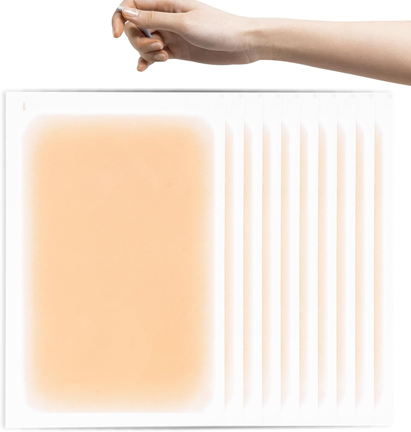 10 Pcs Tattoo Cover up Patches, 13X8.5Cm Invisible Waterproof Body Concealer Stickers, Natural Finish for Tattoos & Scars, Makeup Sticker Tape image number 6