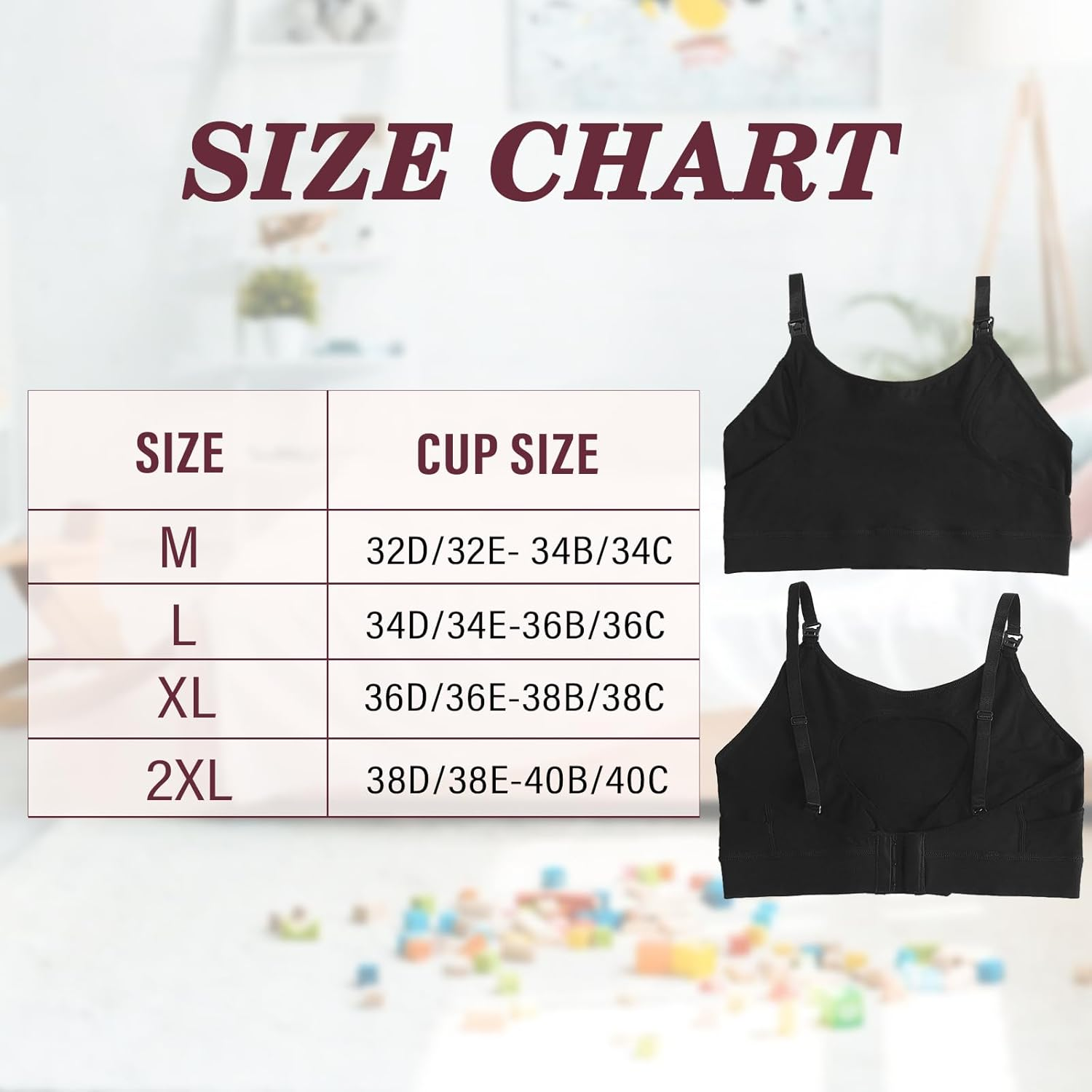 Viiotu Nursing Bra for Breastfeeding, Adjustable Wireless Maternity Bra with Extra Extenders, Hands Free Pumping Bra Spectra for Breast Pumps image number 2