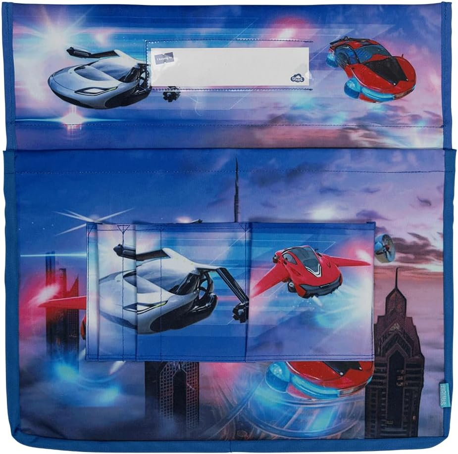 Chair Organiser - Flying Cars, Kids School Chair Bag image number 4