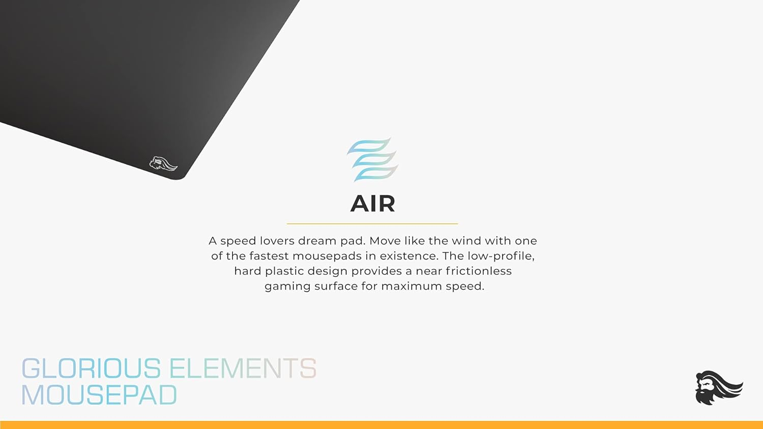 Glorious Elements Air - X-Large Ultra Thin Polycarbonate Hard Mousepad 15"X17" (Helios) (GLO-MP-ELEM-AIR) image number 5