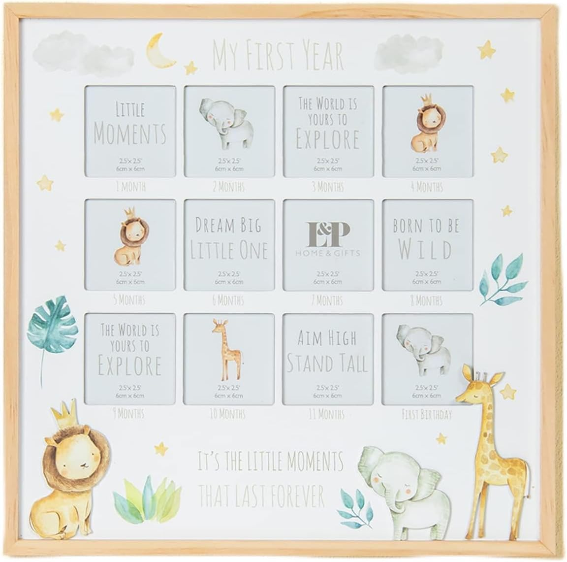 Lesser & Pavey Little Moments 1St Year Frame Photo Frame for Gift | Lovely Picture Frames for Unforgettable Memories' | Ideal for Special Occasions