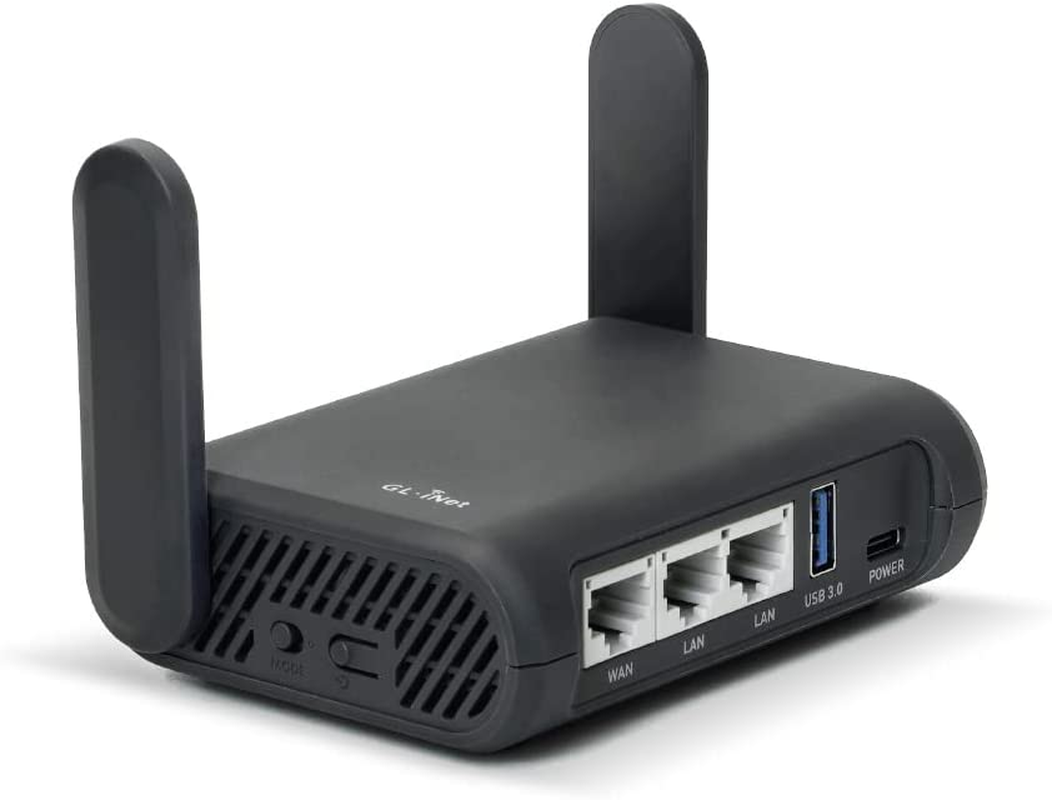 Gl.Inet GL-A1300 (Slate Plus) Wireless VPN Encrypted Travel Router&ndash; Easy to Setup, Connect to Hotel Wifi & Captive Portal, Phone Tethering, Assess Point, Pocket-Sized, Open Source, NAS (AU Plug) image number 1