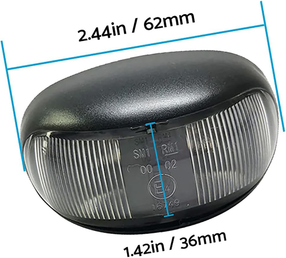 MAX COOL 10PCS 2 LED Clearance Lights Side Marker Lamp Red Amber Suitable for Trailer Truck 12V 24V image number 6