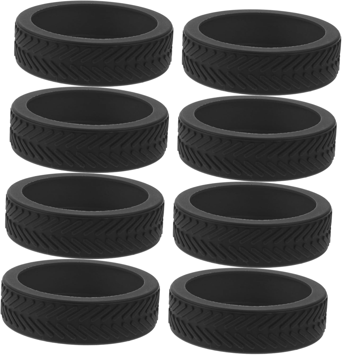 8Pcs Rubber Suitcase Wheel Covers Travel Luggage Wheel Protector Covers Noise Reduction Dark Color Floor Protectors for Suitcases