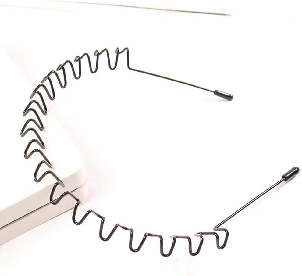 Mens Slicked Back Hair Band, Outdoor Sports Fashion Pigtail Headband/Never Paint-Shedding Metal Head Buckle Clip for Mens Long Hair, Braid and Other Hair Styles - Hook Wave image number 4