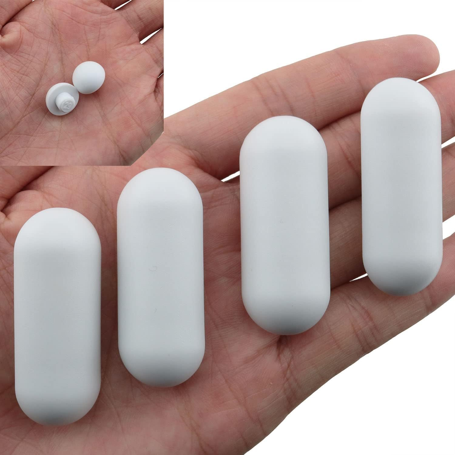 20Pcs Toilet Seat Bumpers,Universal Toilet Lid Cushions Pads Anti-Noise Replacement Seat Lid Buffers for Home Hotel Bathroom (White) image number 3