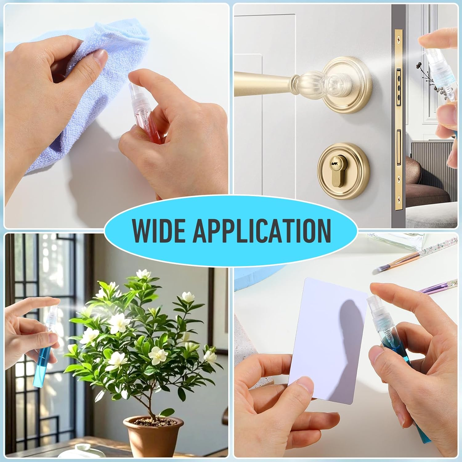 YBEATY 20 Pcs Mini Spray Bottles Perfume Sample Bottles 10Ml Clear Glass Refillable Fine Mist Atomizer Sprayer Small Portable Travel Dispenser Cosmetics Spray Containers Empty for Essential Oils