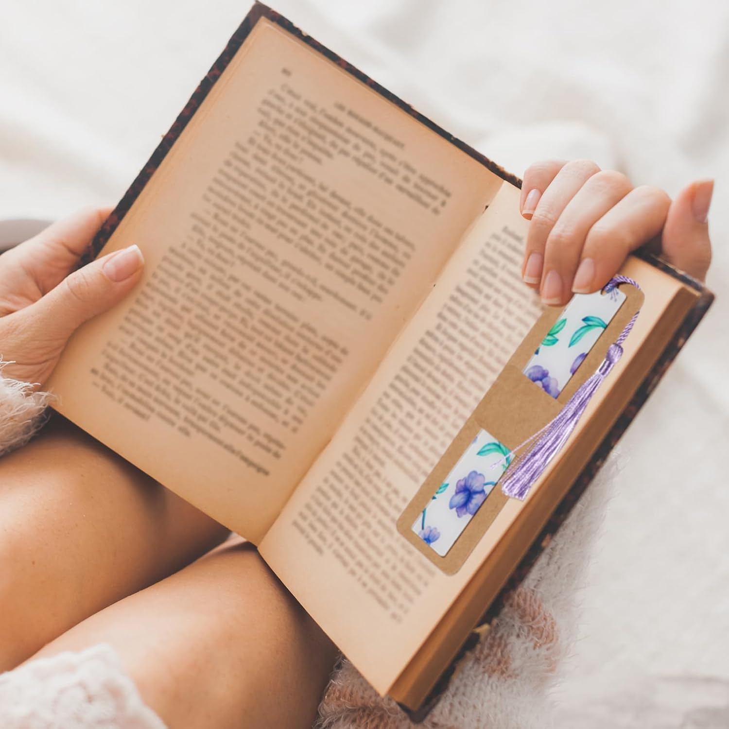 200 Pcs Bookmark Holder Set Kraft Bookmark Sleeves Transparent Self Adhesive Bag DIY Blank Bookmark Cover Display Cards for Bookmark Wrapping Small Business Packaging Supplies Party Favor Gift image number 1