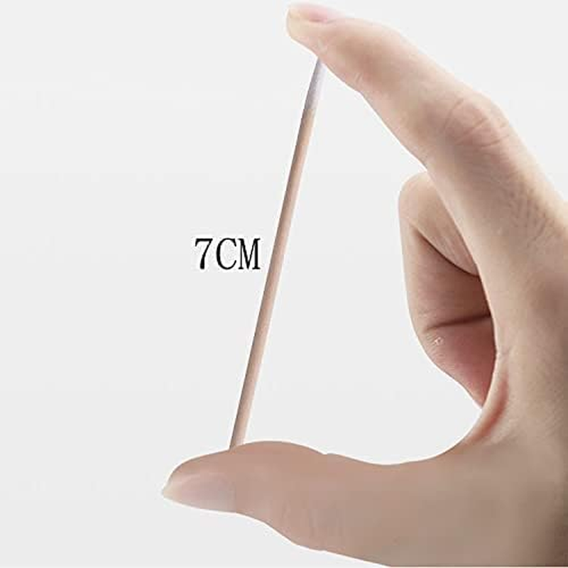 600 Count Microblading Cotton Swab Cotton Swabs Pointed Tip, Cotton Swabs Wood Sticks, Cotton Tipped Applicator, Tattoo Permanent Supplies, Makeup Cosmetic Applicator Sticks (Small)