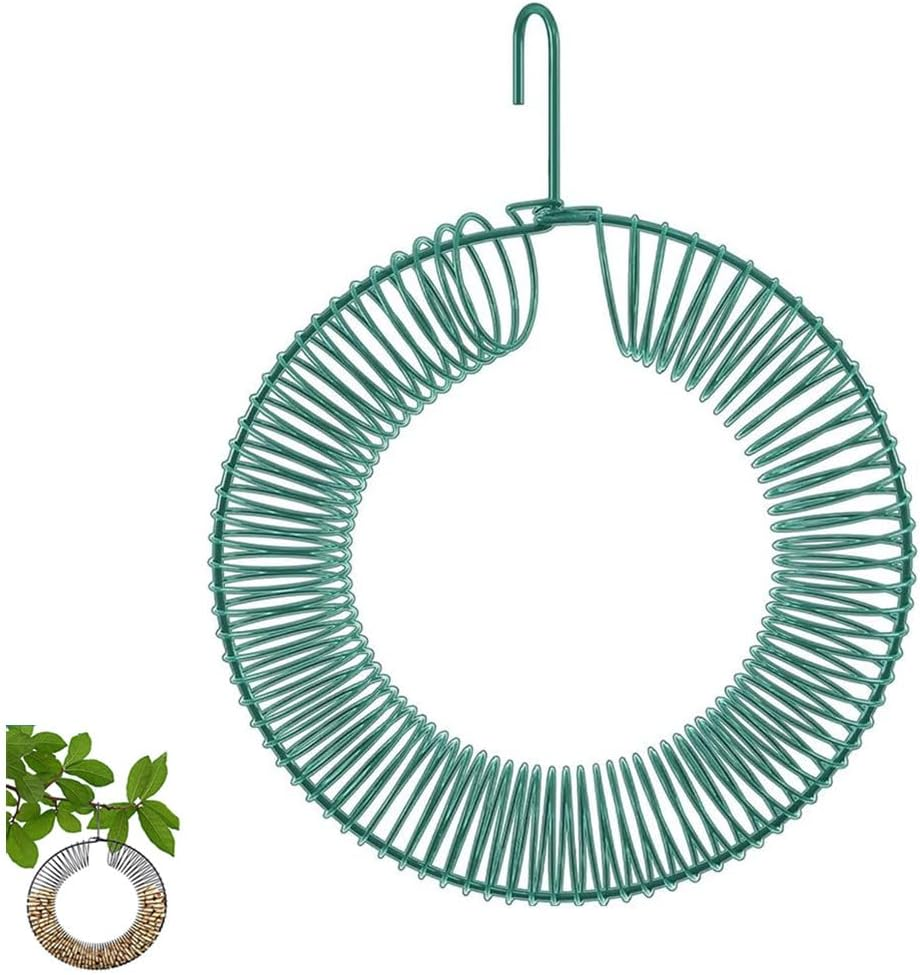 Granmagazz Peanut Wreath Bird Feeder,Peanut Bird Feeder Hanging with Hook, Whole Peanut and Suet Wreath Style Feeder,For Attracting Birds and Hummingbirds Seasons(16 Inch)