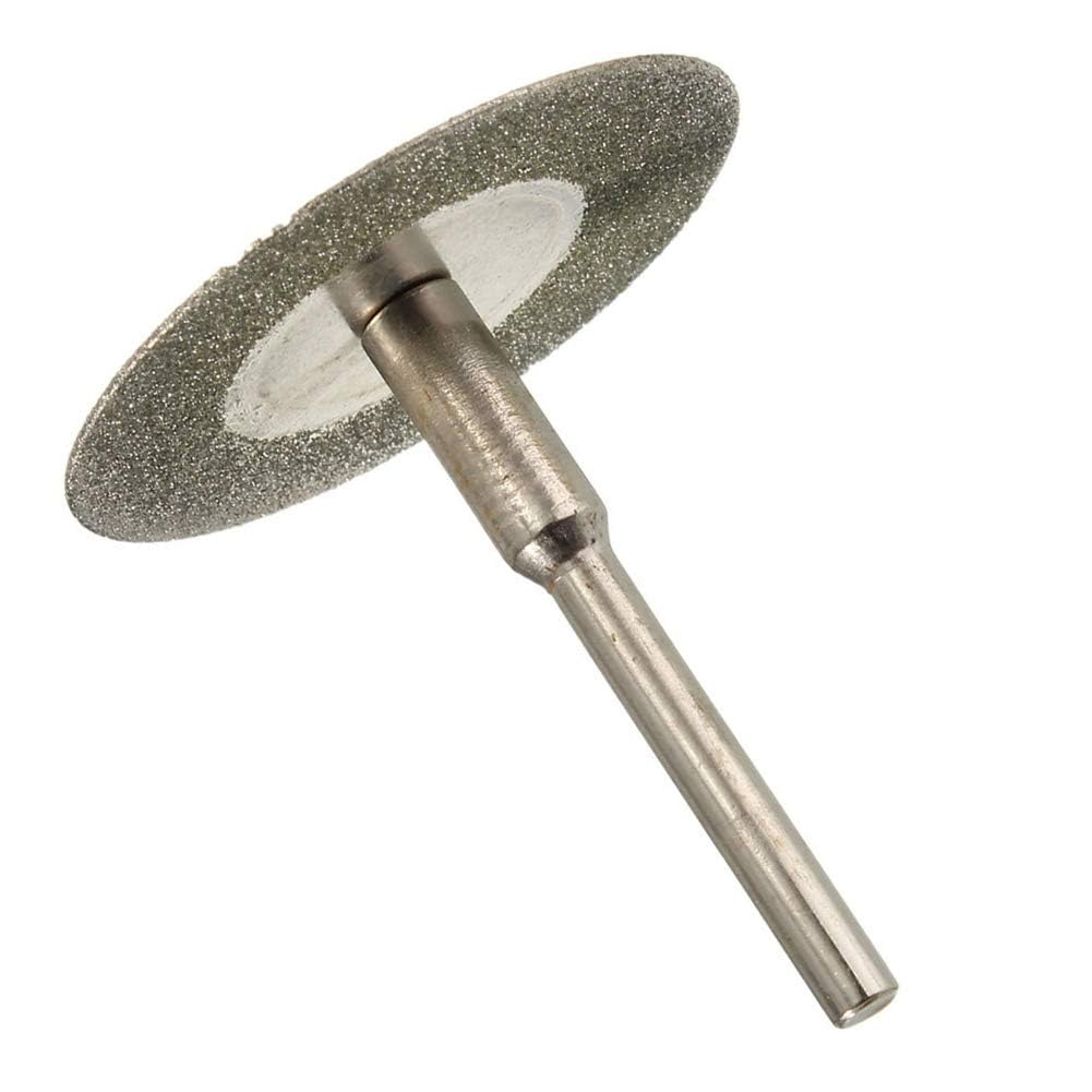 Yakamoz 10Pcs Assorted Small Diamond Cutting Wheel with Mandrel Cutoff Disc Blades Rotary Cutter Tool Kit for Metal Stone Tile, 16Mm - 60Mm Cutting Dia. image number 2